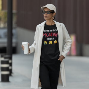 Monday shirt, Funny shirt, Emoji shirt, Trendy shirt, Smiley shirt, Work shirt, Shirt for coworker, Shirt for boss